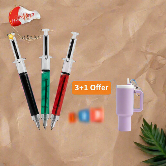 Pack Duo Magique ✨ – 3 Stylos Serango + 1 Porte-Clés Cup Offert 🎁